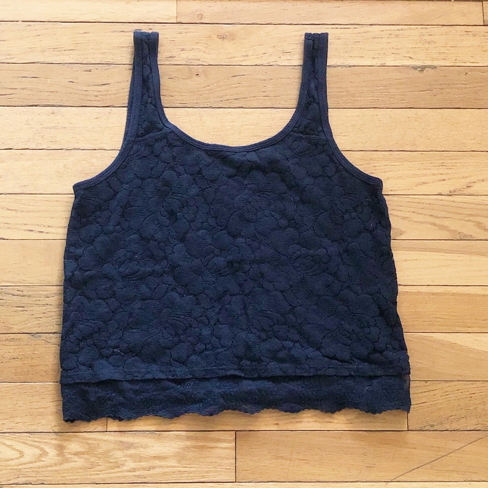 Hollister Navy Crop Top